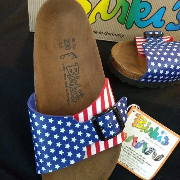 Birkenstock Blue and Red Star Sandals - Picture 3 of 3